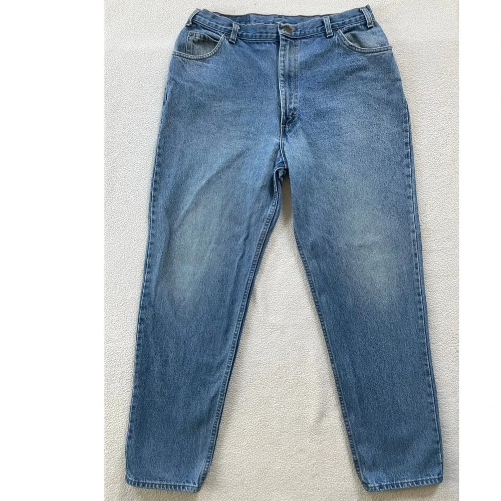 Vintage Made In USA Blue Sky Denim Co Mens 36x32 (33x30) Jeans 100% Cotton Rigid
